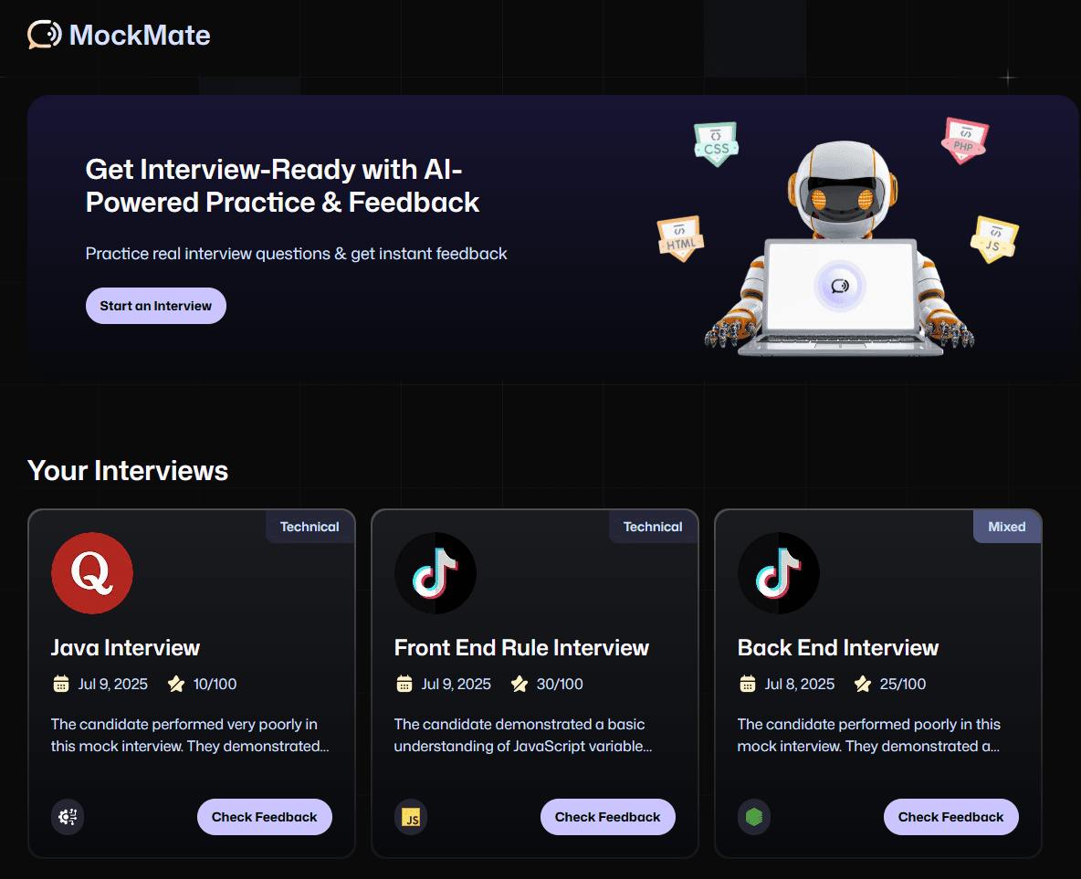 MockMate - Interviews In Your Pocket